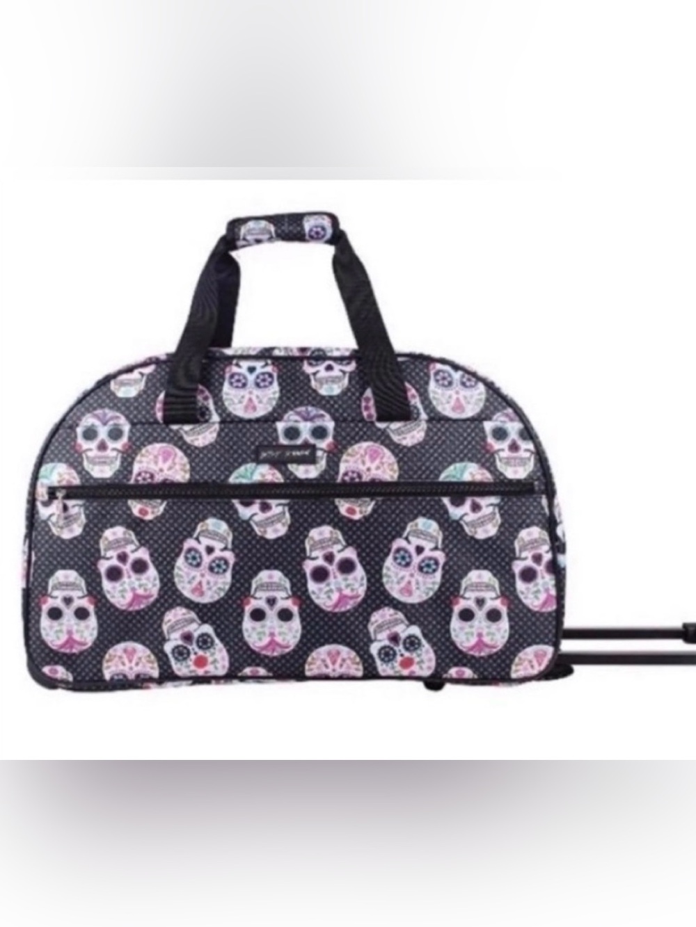 NWT Betsey Johnson Skulls Collection Roller duffle